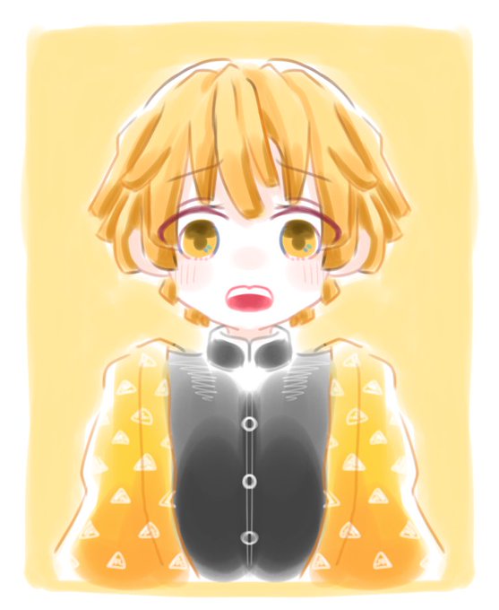 みゃこさんがTwitterに投稿した我妻善逸(鬼滅の刃)のイラスト。