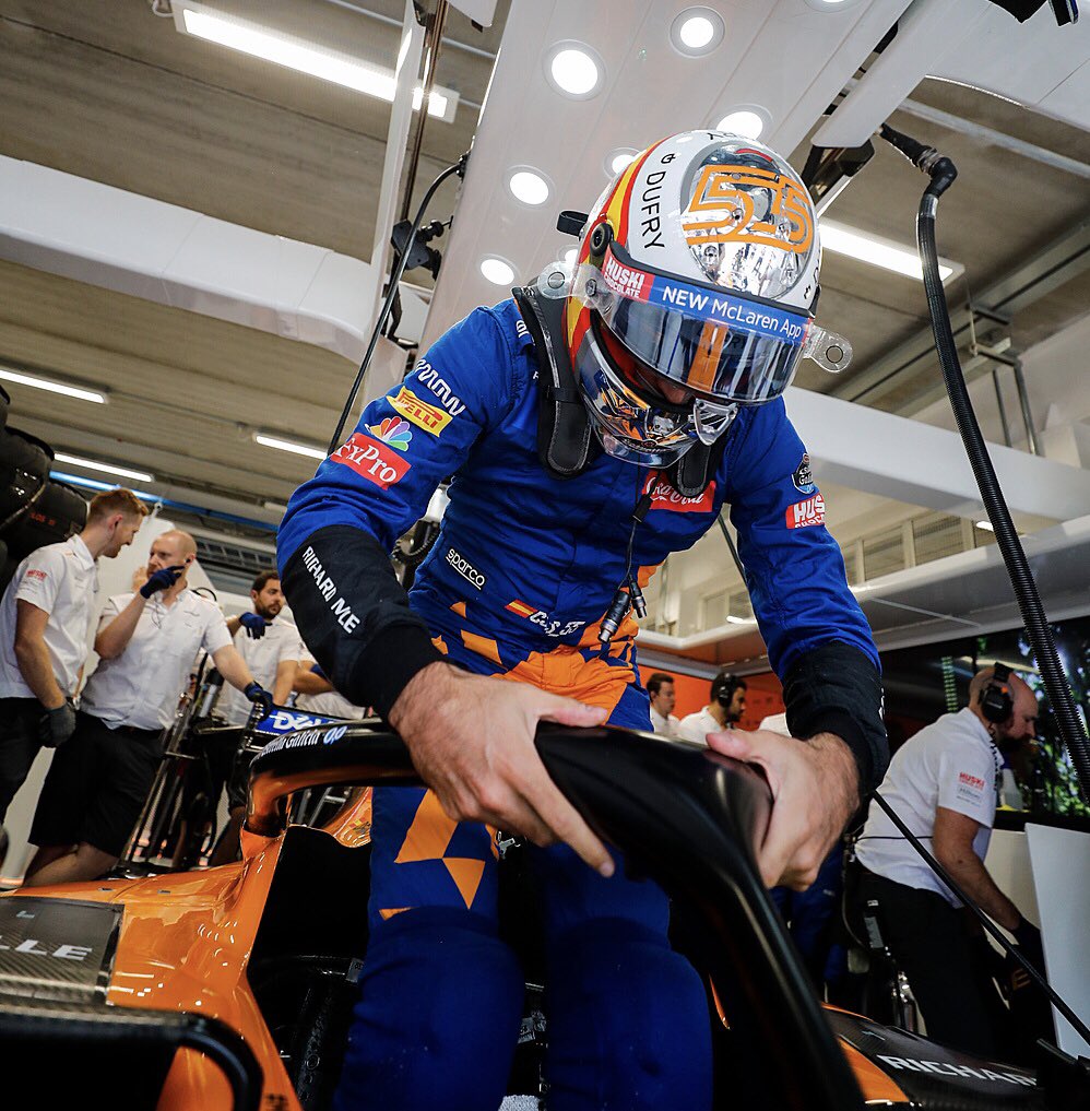 Not the best way to start the weekend, but we’ll give it all starting from the back today. New day, new challenge! @McLarenF1 @EG00 #carlossainz