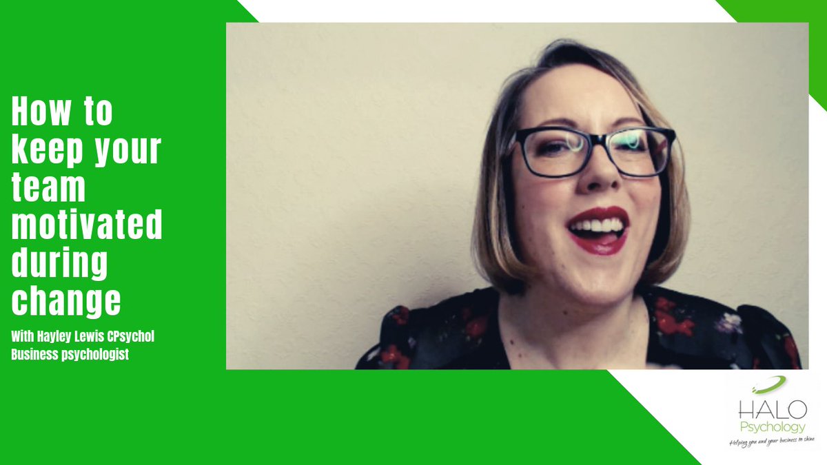 HALO_Psych's tweet image. 5 #psychology based tips to help you motivate your team during change [12-minute video] buff.ly/2VgshmA #motivational #leadership