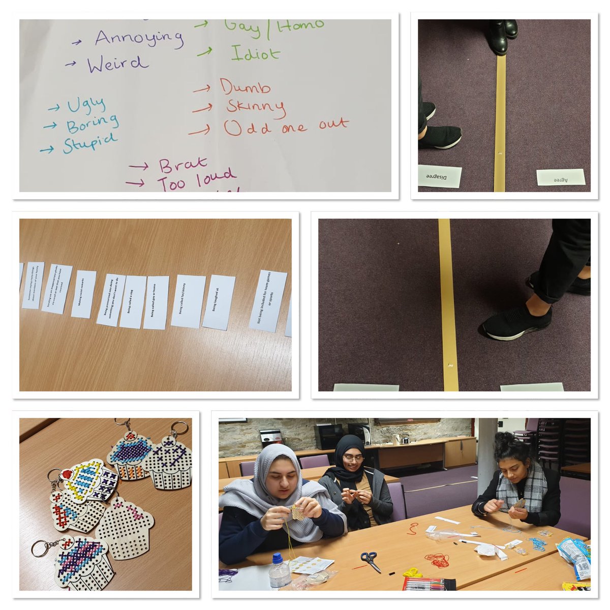 imocharity's tweet photo. In today’s #GirlsForum we looked at how #words can cause #conflict and affect #mentalhealth Girls learnt how to #crossstitch to show how small steady efforts can be transformational Thanks to #Hamnah for teaching the girls. Thanks to @BBCCiN for funding this project #InspireME https://t.co/IBDd78YWnd