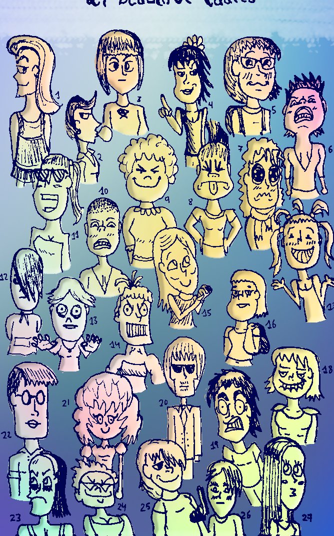 Concept drawing of 27 different female characters for my games! Who is your favourite?

#conceptart #drawing #indiegame #indiedev #gamecharacters #videogame #OC