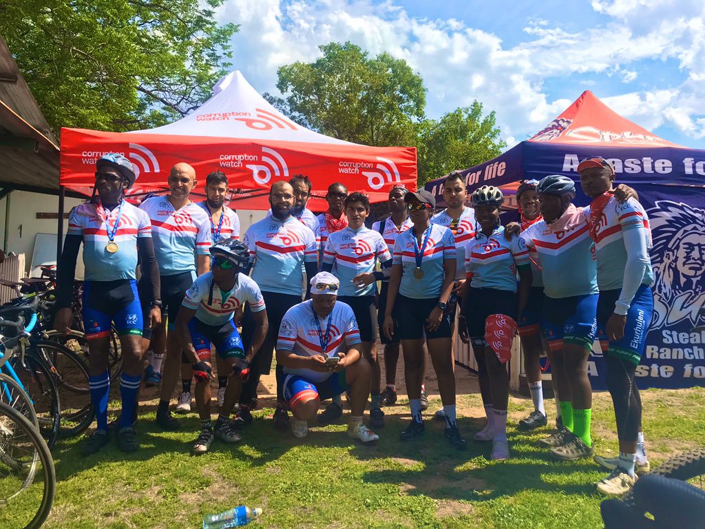 Corruption_SA's tweet image. Congratulations to our winning team. @ECC_cycleclub @947RideJoburg #RideJoburg #WheelsofChange