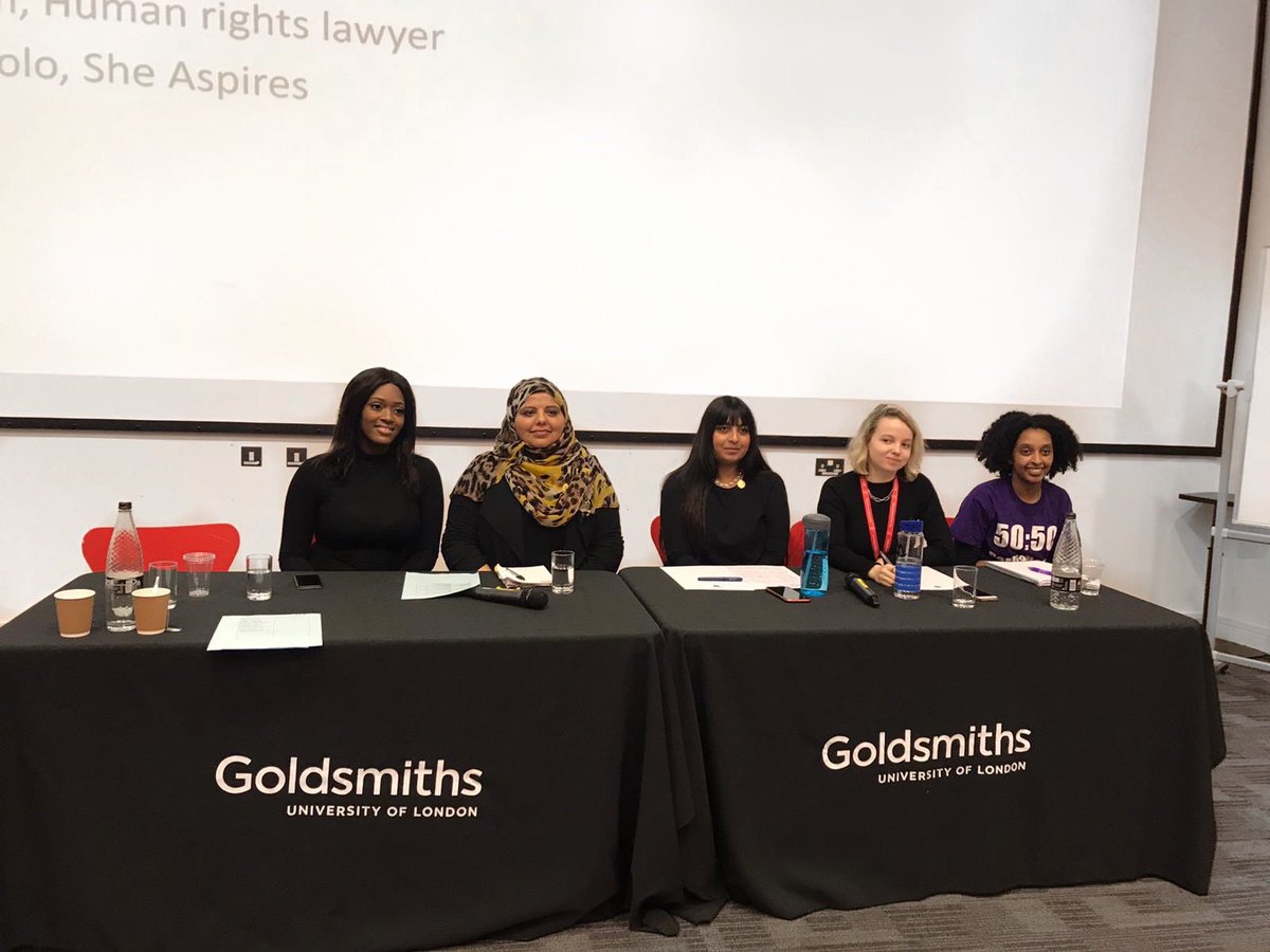 Had a lovely time at the #FeminismInSchools conference at Goldsmiths University yesterday talking about @sheaspiresuk and the importance of girls in STEM subjects + organisations that fight for social change! @shaista1465 @elihxrris @unitetheunion Merhawit Ghebre @5050Parliament