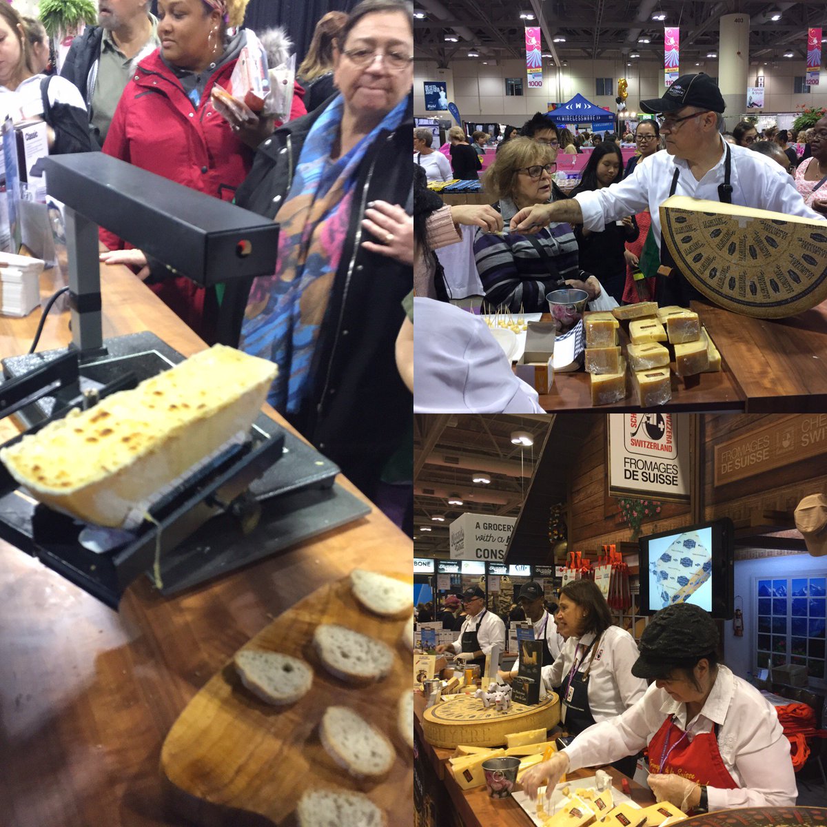 LAST DAY at the National Women’s Show-Toronto to get some amazing deals on our LACTOSE-FREE cheeses all from 🇨🇭+ you get a free thermal bag 👍 Our Raclette grill will be ready for your tastebuds🤤🧀. 10AM-5PM
