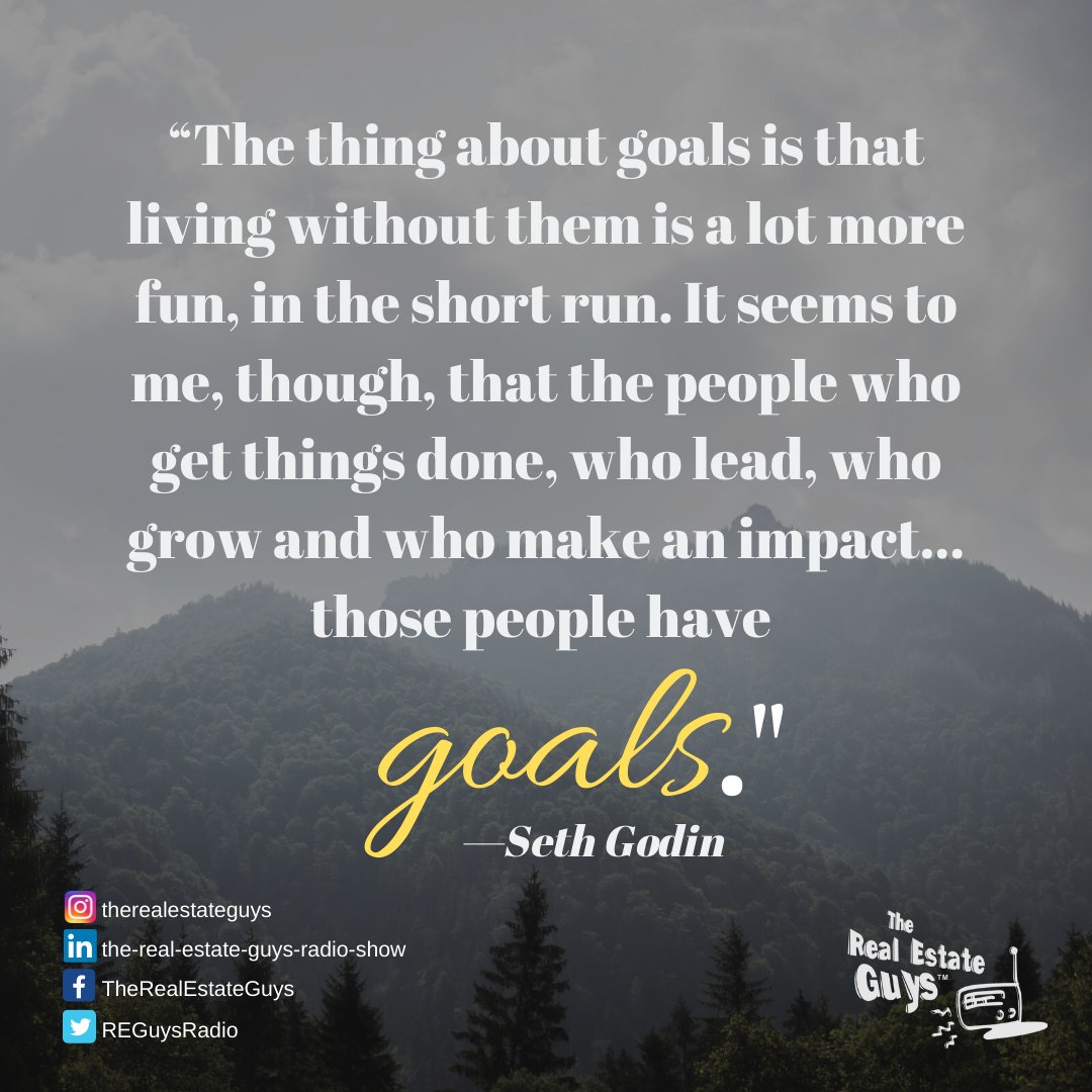 REGuysRadio's tweet image. Let’s talk about goals … do you have them? Are you pursuing them?

Tell us, what goal are you working on this week?

#realestateguysradio #therealestateguys #realestate #investing #sales #entrepreneur #financialfreedom #economy