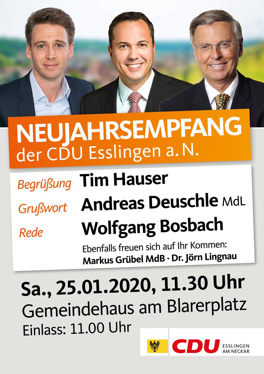 „Respekt bekommt, wer bei seinen Überzeugungen bleibt.“ - Wolfgang Bosbach. #SaveTheDate #WoBo #Esslingen
