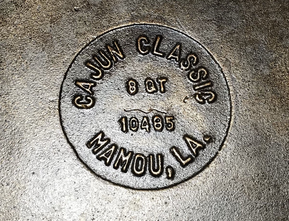 ChefKevinBelton's tweet image. More culinary treasures found. This is a fish fryer. People will cook duck/poultry surrounded my vegetables also. Being that it was made in Mamou, LA. I had to get it. I know it will find countless uses in my kitchen. #culinarytreasures #castiron #fishfryer #cheflife #kitchen