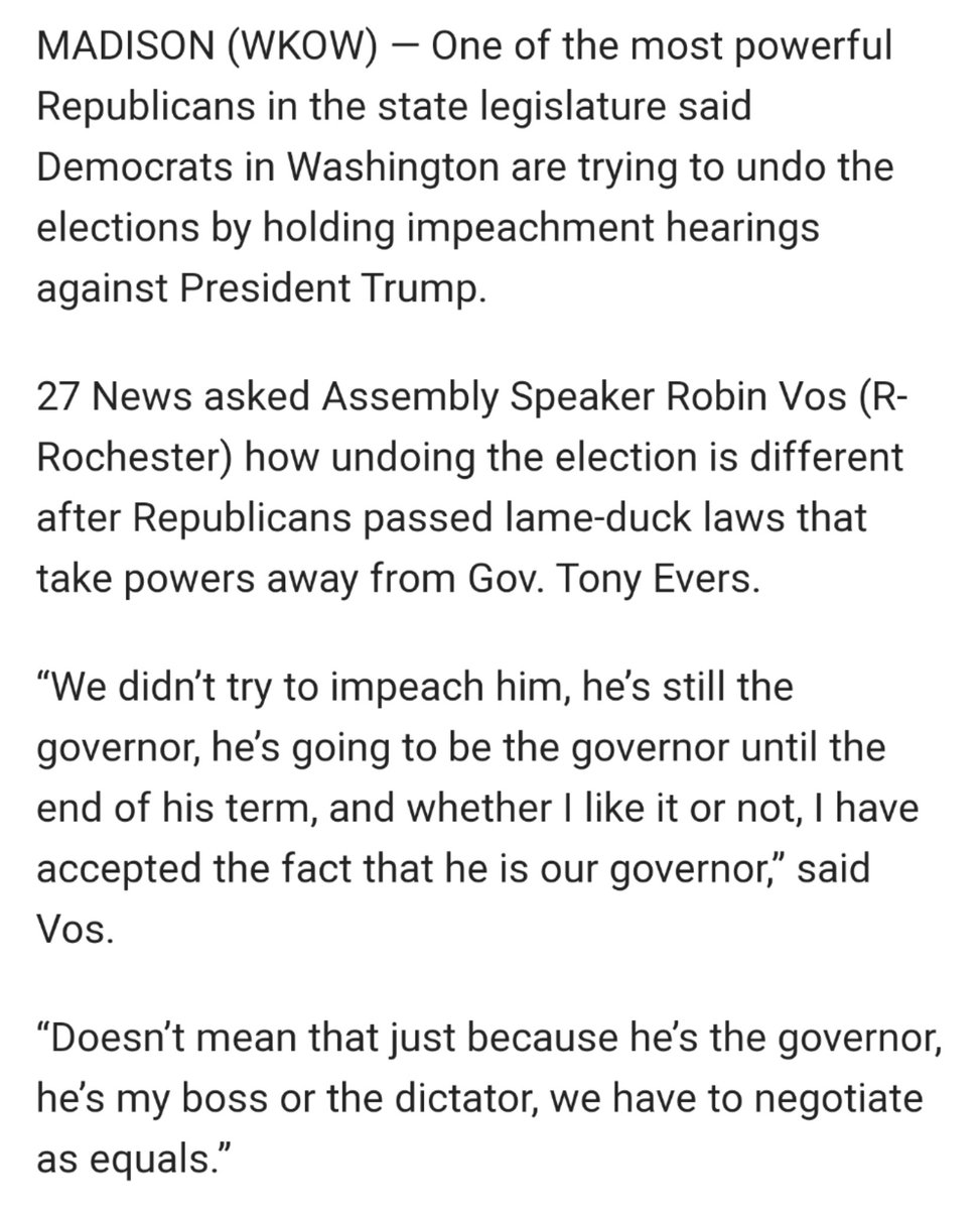 The thing to understand about Robin Vos is that he's a bad person  https://wkow.com/news/top-stories/2019/11/15/we-didnt-try-to-impeach-him-hes-still-the-governor-speaker-vos/