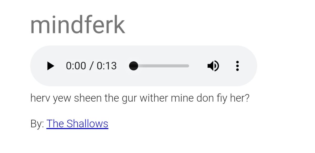 Mindferk by the shallows