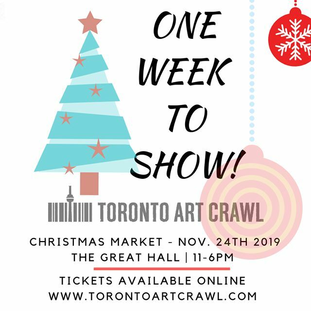 torontoartcrawl's tweet photo. We are officially one week away from our Christmas Market! 🎊🎉
.
If you haven't bought your $8 tickets yet, don't fret.
.
Go to https://t.co/AeZ81nmume to buy your tickets now. *link in bio*
.
See you all in one week at #tacxmas19! https://t.co/KzQniY89id https://t.co/BTkksUr9oo