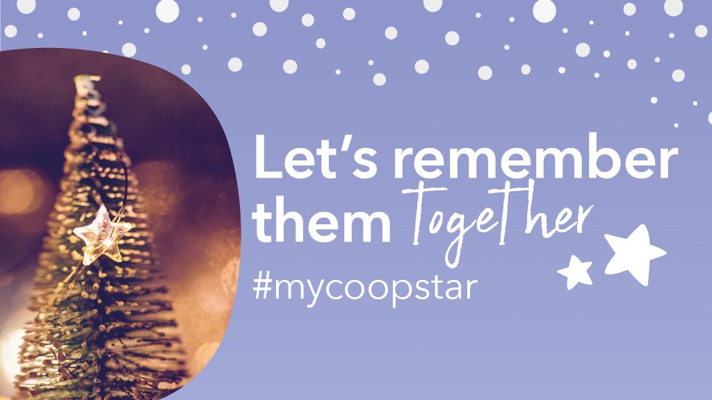 Remember your loved ones in a special way by placing a star with a personal message, on a Christmas tree. From December pick up a star from our Funeral Homes ow.ly/hqht50xaHwL or Tweet <a href="/mycooplife/">Central Co-op Funeral</a> with #mycoopstar and your tribute will appear at ow.ly/11Tk50xaHwK