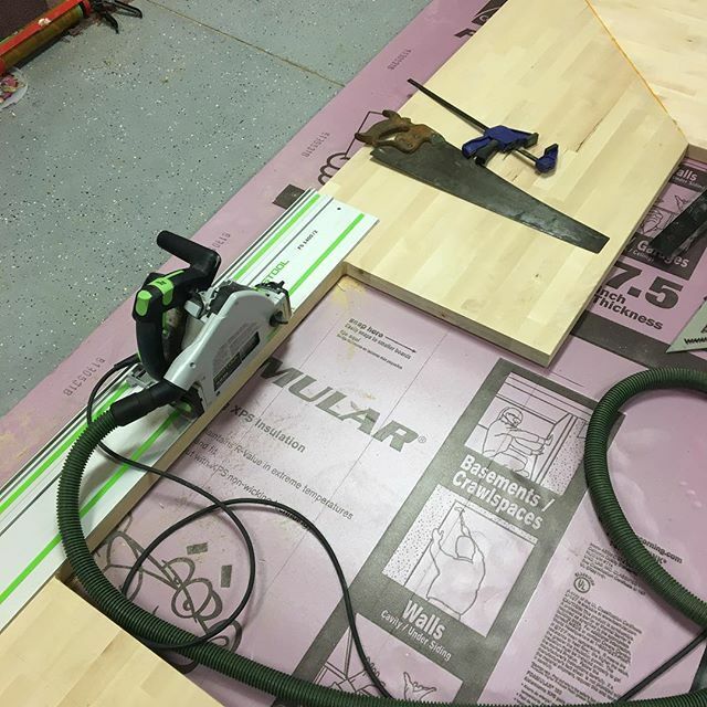 bryson_kennedy's tweet photo. Old and new meet to get the sink cut out of this butcher block countertop. While electricity is great I can not think of a project where hand tools haven’t come into save the day. https://t.co/6a5ANFVdeB https://t.co/mvxN1KNVWT