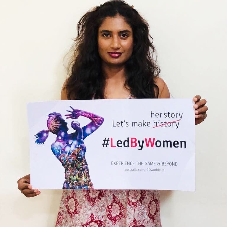 Mithali Raj promoting the campaign for women to support their team in the T20 World Cup in Australia......#mithaliraj #t20worldcup #australia #campaign #ledbywomen #cricket #indiansportsbeat