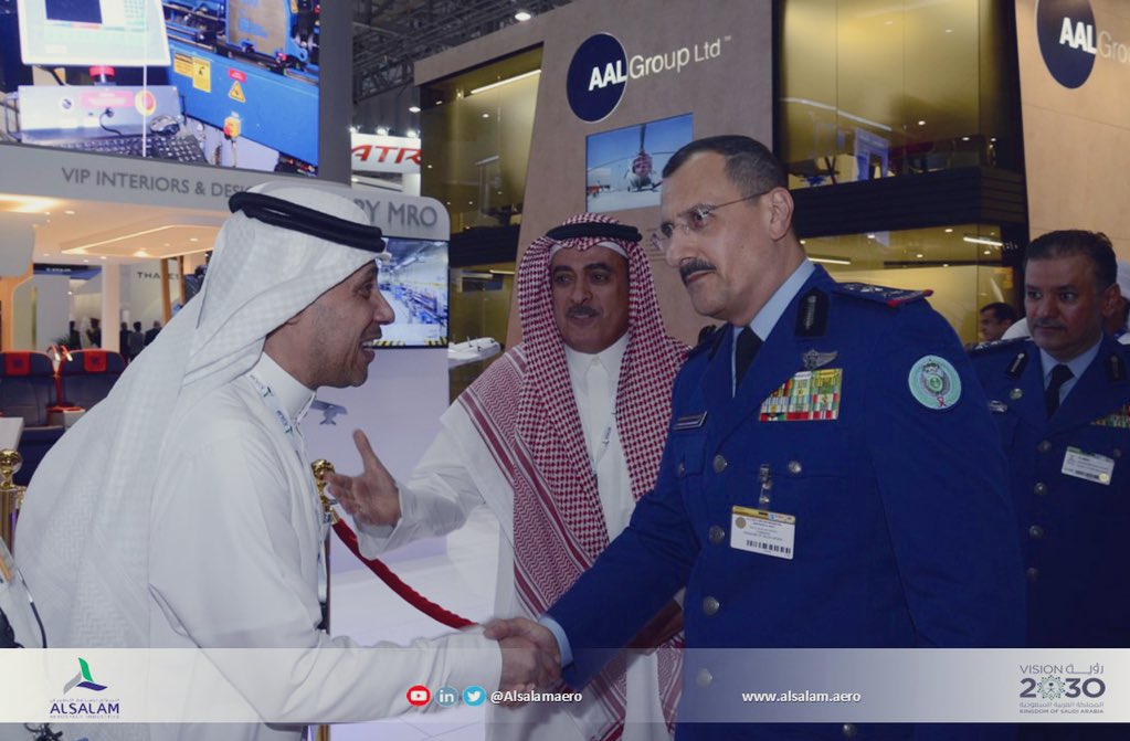 تشرفنا بزيارة صاحب السمو الملكي الفريق الركن تركي بن بندر بن عبدالعزيز ال سعود قائد #القوات_الجوية_الملكية_السعودية لجناح #السلام_لصناعة_الطيران المشارك في #معرض_دبي_للطيران 
<a href="/DubaiAirshow/">Dubai Airshow</a> 
#DubaiAirshow
#DAS19