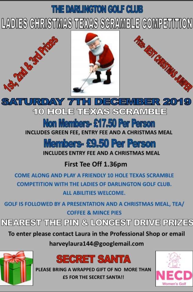 Christmas ladies event <a href="/DarloGC/">Darlington Golf Club</a> <a href="/lauraharveygolf/">laura harvey</a> <a href="/EnglandGolf/">England Golf</a> <a href="/EGWomensGolf/">Women & Girls Golf</a> <a href="/NEGolfNetwork/">NorthEastGolfNetwork</a> @golfnorthnews <a href="/negolfer/">Northern Golfer & Yorkshire Golfer</a> <a href="/TheNorthernEcho/">The Northern Echo</a> @WomenandGolfMag