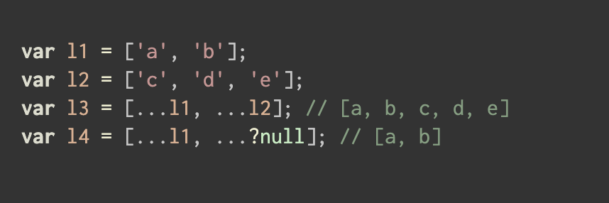 kate_sheremet's tweet photo. #DartTip: How to spread a list in #dart?
You can use the spread operator (...) or the null-aware spread operator (...?) https://t.co/6NuOchS5FE