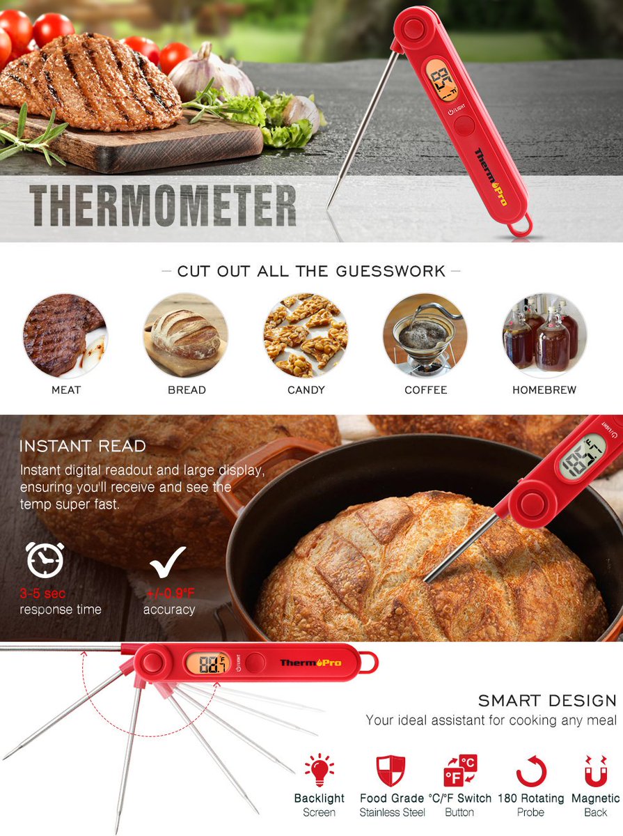 TechKidDeals's tweet image. Digital Instant Read Thermometer Kitchen Thermometer
 WAS $29.99 NOW $12.99

amzn.to/2QmVrS9