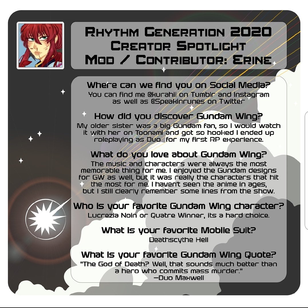 gundamwingzine's tweet image. Check out our moderators!!
#moderatorspotlight #contributorspotlight #gunpla #cosplay #zinemaking