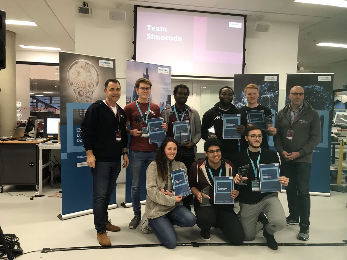 BrianHolliday01's tweet photo. Congratulations to all who’ve completed the Sir William Siemens Challenge #SWSC19 @sheffielduni this year - the quality has been incredible and the judging tough #Creativity #Adaptability #Collaboration #HealthandSafety
#Resourcefulness ... And the Winners are Team Simocode... https://t.co/p10jeINw3V