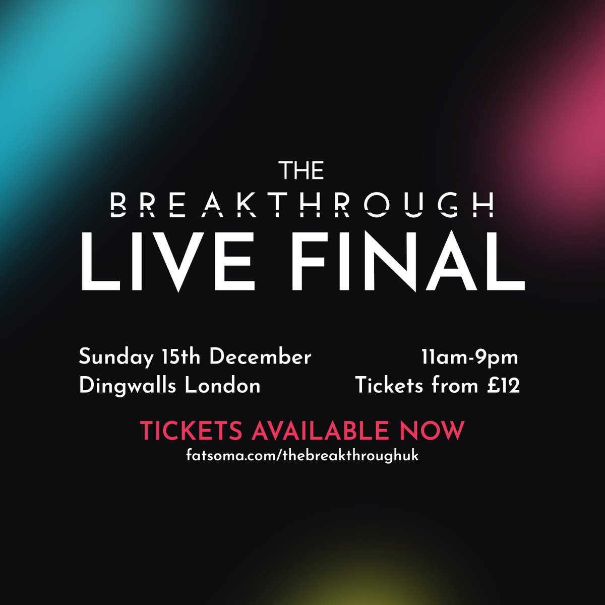 BreakthroughUK_'s tweet photo. Tickets for the Live Final are available now. Head down to Dingwalls in Camden to see the finalists and watch live as the winner of The Breakthrough 2019 is crowned! Grab tickets now: https://t.co/n4UBRU38If

ℹ️Under 18's Final starts at 12pm
ℹ️Over 18's Final starts at 5pm https://t.co/66pYgYBYd7