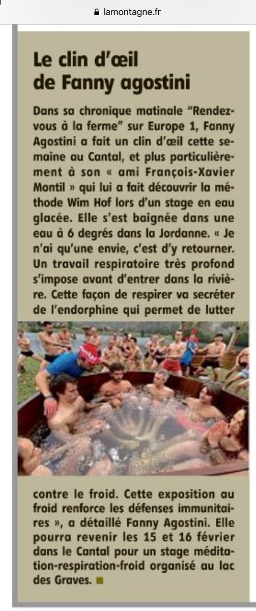 cantalauvergne's tweet photo. 🧘♂️🌬❄️Oui la #WhimHofMethod by @Iceman_Hof et son représentant #LeonardoPelagoti s’installe au Lac des graves !! en @AuvergneMarque @brunofaure @VincentDescoeur @nicolasnuger @Fanny_Agostini @lamontagne_15 https://t.co/jUoosEyLVH