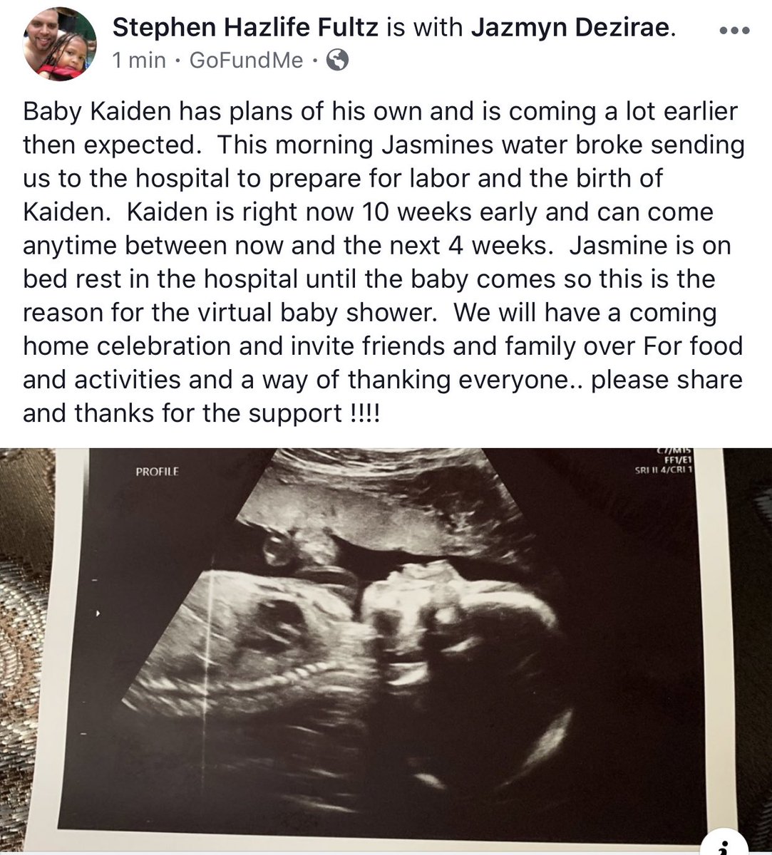 Baby Kaiden is coming early!!! (29 weeks) 
gofundme.com/f/baby-kaiden-…