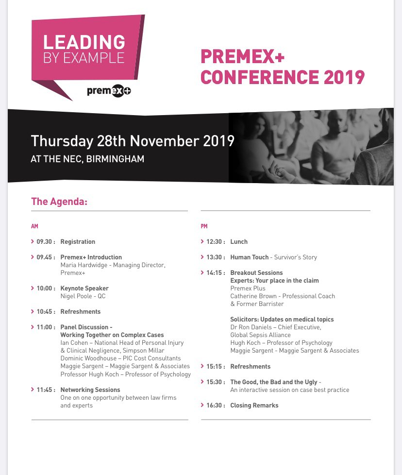 MariaHardwidge's tweet photo. All set for our annual Premex+ conference! Only a few places left. Looking forward to catching up with our law firms and experts #premexplus #networking #seriousinjury #clinicalnegligence .@PremexGroup @NigelPooleQC @maggiesargent57 @iggylala @PIC_Legal @HughKoch1 @MissCathB https://t.co/0pHkPcGlA7