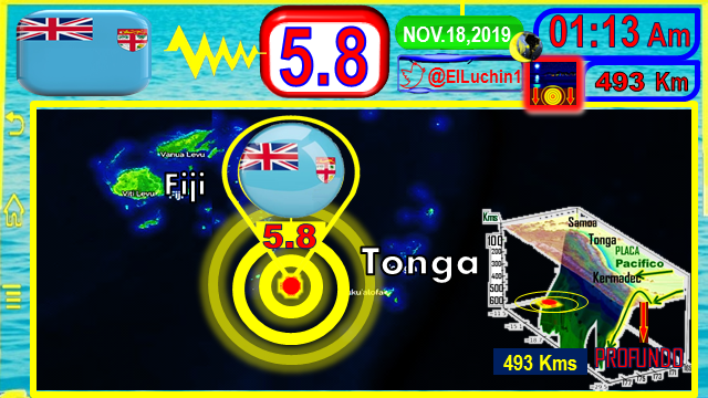 elluchin1's tweet photo. 🇫🇯Fuerte➡#Sismo 🔴5.8⚡ #Ndoi Island a 93 Kms al SurEste 
01:13 Am 🌌Madrugada #Fiyi🇫🇯#18deNoviembre
 
TAP Altamente PROFUNDO🔰493 Kms

#Fiji 🇫🇯 
#FelizDomingo #Temblor
#17Nov #Earthquake https://t.co/OEjaaGZT1x