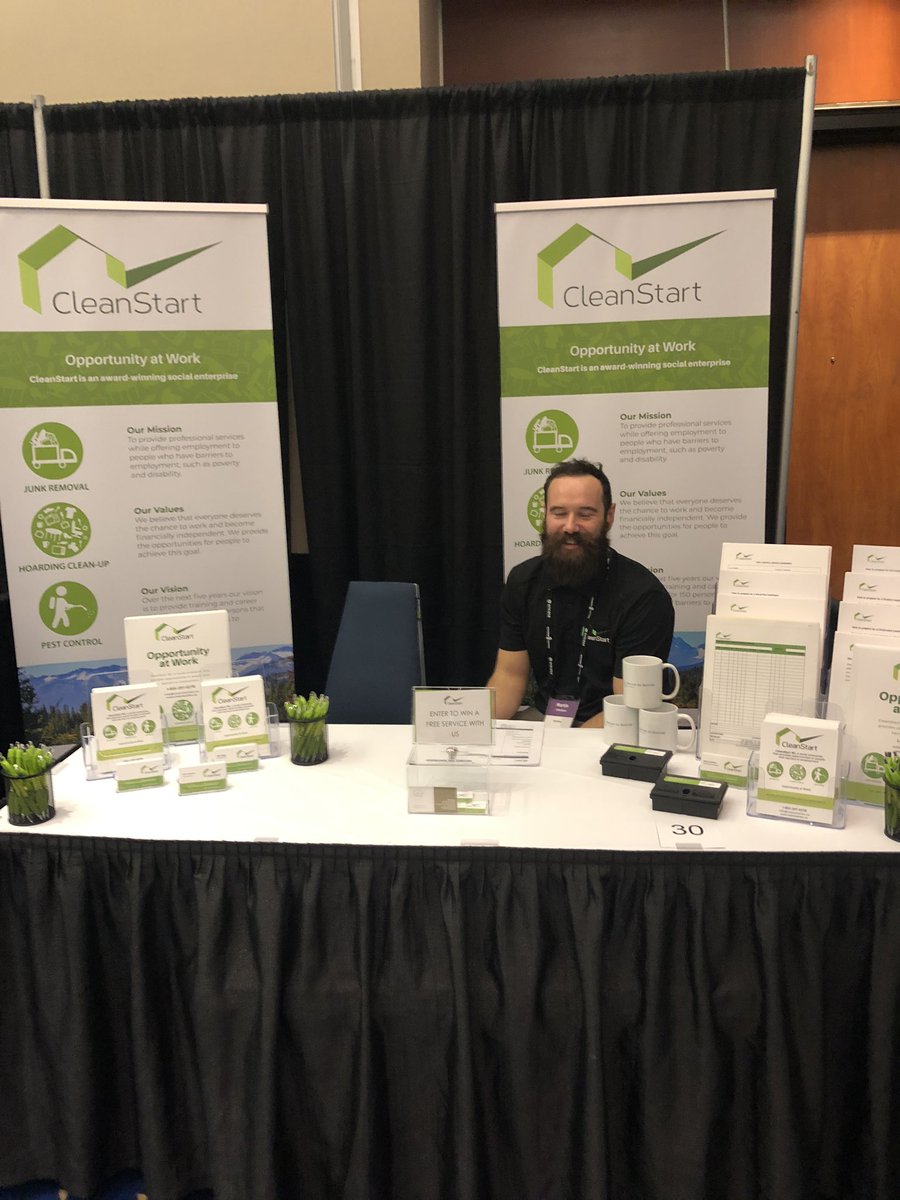 CleanStartBC's tweet photo. Come and visit us at #BCNPA Housing Central Conference. Ask any junk removal or pest control questions with our field supervisors! #HousingCentral #CleanStartBC #junkremoval #pestcontrol https://t.co/84AcbTlFGI
