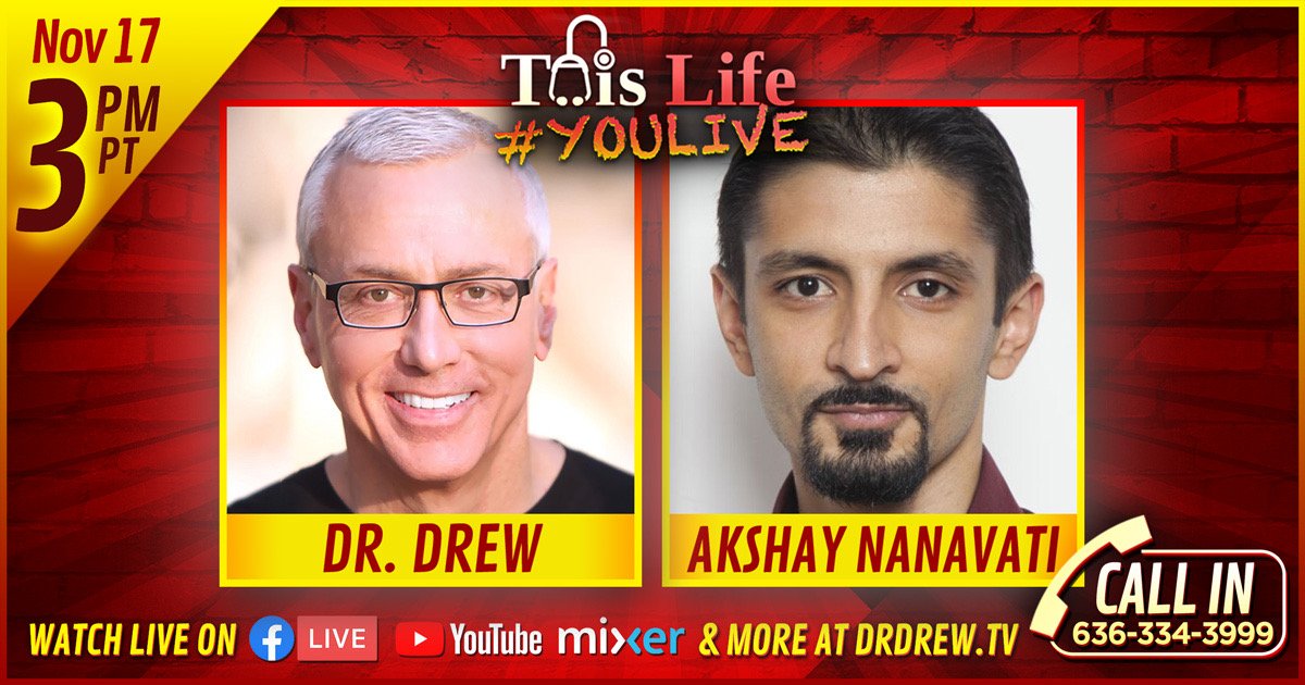 The <a href="/DalaiLama/">Dalai Lama</a> says  <a href="/fearvanalife/">Fearvana</a>  “inspires us to look beyond our own agonizing experiences, suggesting means for overcoming our fears.” Today at 3PM PT, Akshay joins  <a href="/ThisLifePodcast/">ThisLife #YouLive</a>  LIVE on PTSD, anxiety, survivor’s guilt &amp; more. Find how to watch: DrDrew.tv