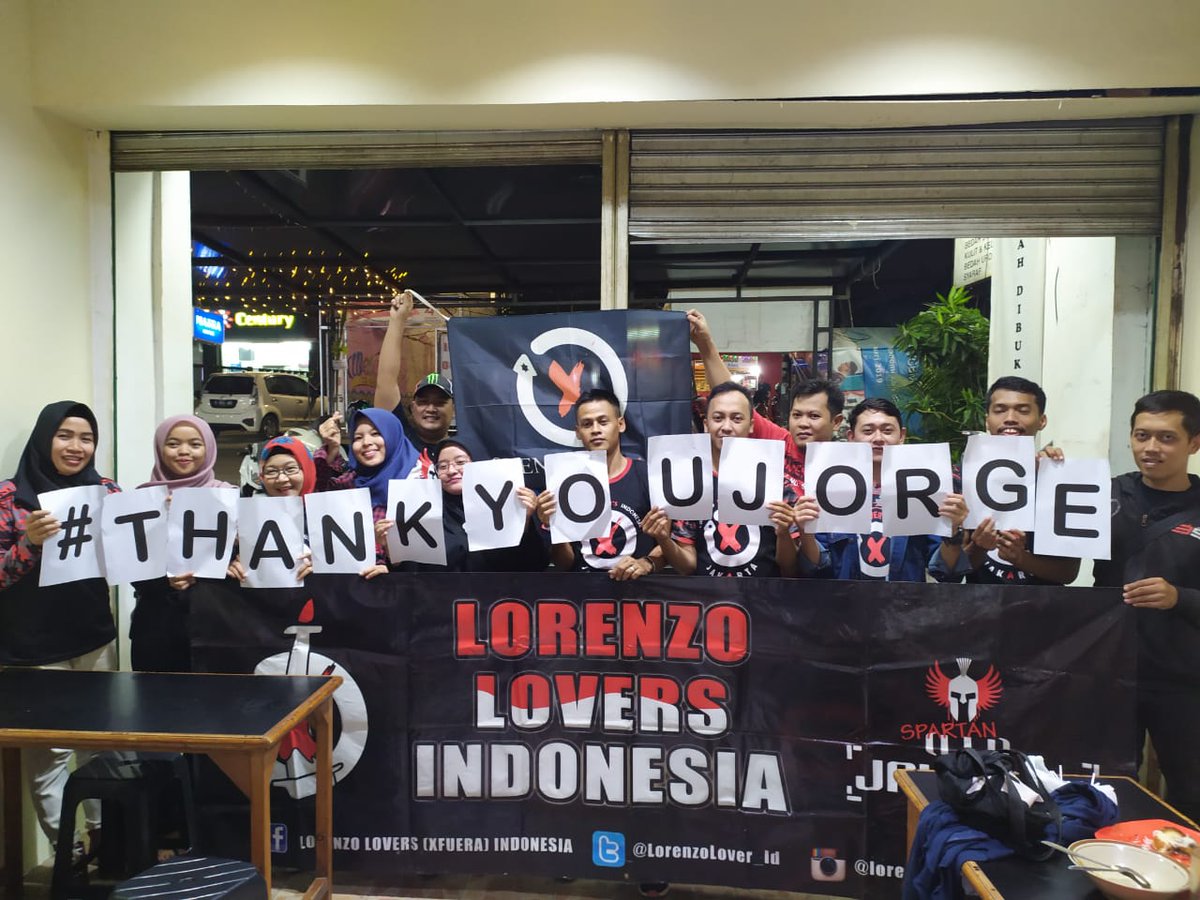 Fuera99Rully's tweet photo. Never ending support... We Will be Miss you @lorenzo99  #ThankYouJorge #lorenzoloversindonesia #llijakarta 🤘✊😈🇮🇩 https://t.co/rAhdsfqSaQ