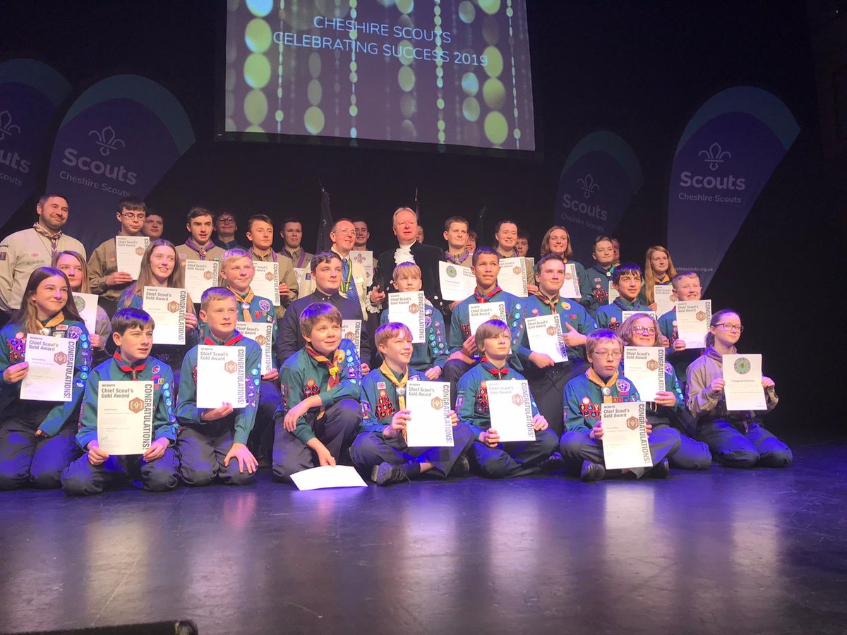 Congrats to our Young People from Warrington East who gained their Chief Scout Gold, Platinum or Diamond Awards or their Young Leader Belt. A cracking turnout for the <a href="/Cheshirescouts/">Cheshire Scouts</a> Celebrating Success event this afternoon