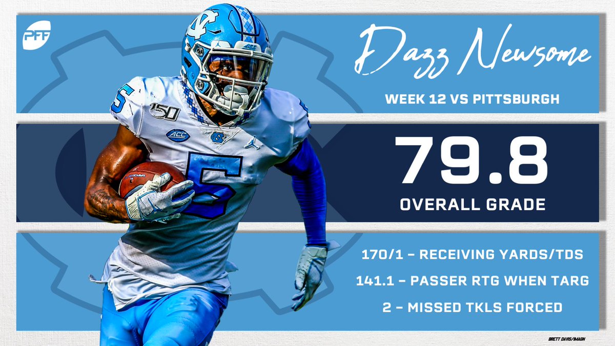Pff College Dazz Newsome Was Spectacular For North Carolina In Week 12