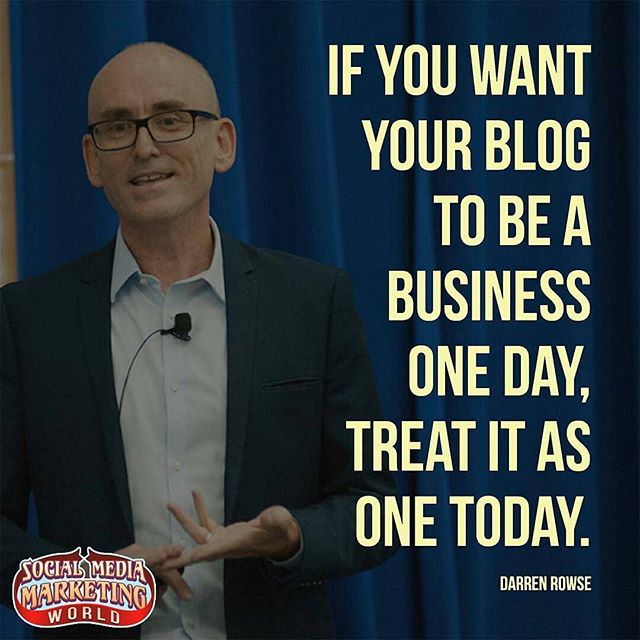 Reposting @blogsack:
@Regranned from @smexaminer -  If you want your blog to be a business one day, treat it as one today. - @darrenrowse - #regrann #blogger #bloggingtips #blog #blogging #business #smm #socialmedia #growthhacking #defstar5 #quoteoftheday #marketingtips