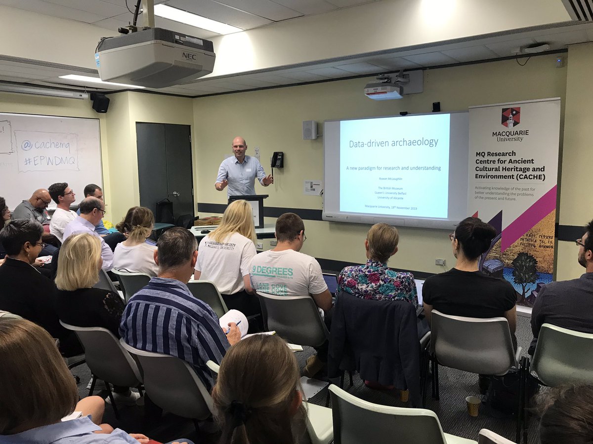 Introducing our first speaker for the <a href="/cachemq/">Centre for Ancient Cultural Heritage & Environment</a> workshop: “Exploring the Past With Data” - Dr Rowan McLaughlin of <a href="/britishmuseum/">British Museum</a> “Data-driven archaeology: A new paradigm for research and understanding”

@rowanofravara <a href="/AncientHistMQ/">Macquarie University Department of Ancient History</a> #EPWDMQ <a href="/Archaeology_MQ/">ASMU - Archaeology Society of Macquarie University</a>