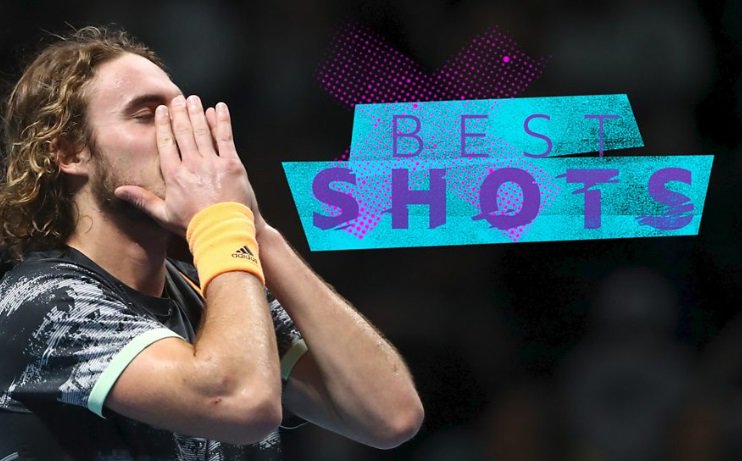 Stefanos Tsitsipas fought back from a set down to beat Dominic Thiem to become the youngest winner of the ATP Finals in 18 years. Here are some of the best shots: https://bbc.in/2NWrfMj