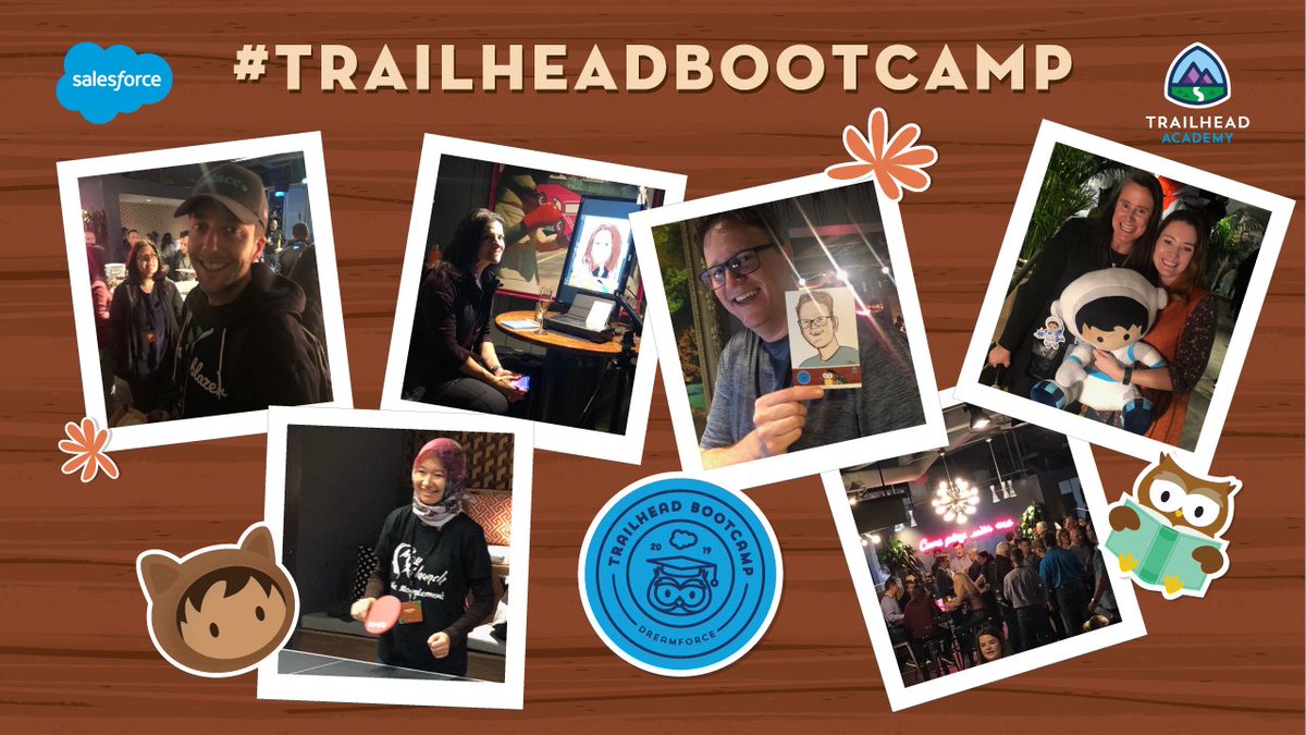 trailhead's tweet photo. We'd say our Trailblazers had a ๐ป beary good time last night for the #TrailheadBootcamp night out. But now it's time to put the paddle ๐ down and hit the trails. #DF19 https://t.co/1sqrwymC4S