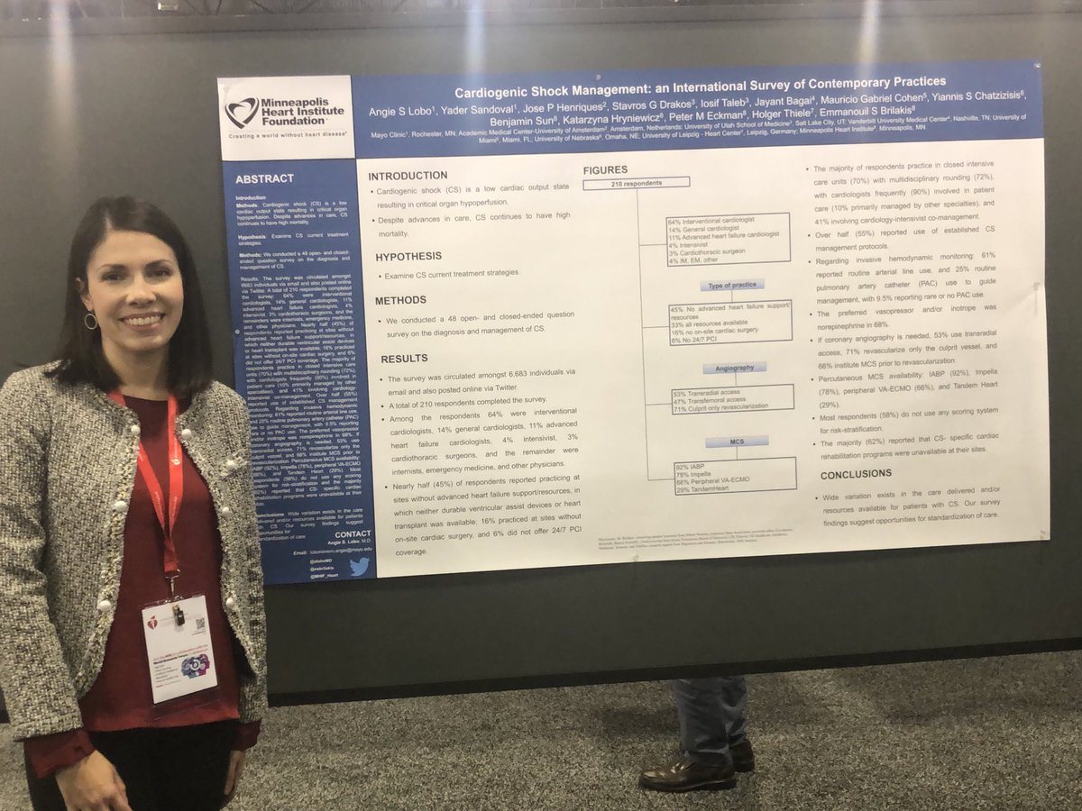 gbenson300's tweet photo. Congrats to ⁦@aloboMD⁩ and team on sharing findings for cardiogenic shock practices #AHA19 ⁦@MHIF_Heart⁩ https://t.co/NJ9anyMEPZ