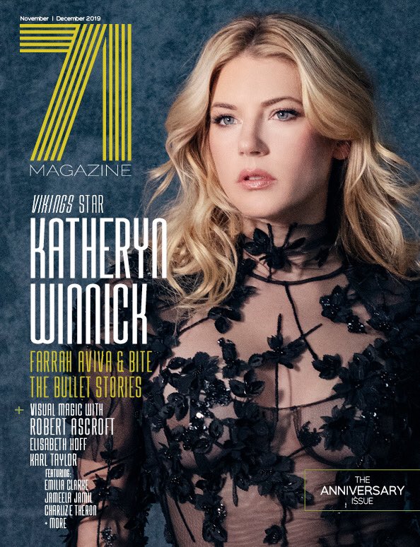 It’s here! 🎉 Presenting our 2nd #AnniversaryIssue, feat. <a href="/HistoryVikings/">#Vikings</a> <a href="/KatherynWinnick/">Katheryn Winnick</a>, Robert Ascroft, <a href="/FarrahAviva/">Farrah Aviva</a> &amp; BITE THE BULLET Stories &amp; more. ✨✨ Thanks so much to all of the issue’s stars &amp; Team 71: pgj.cc/iS2lP6. #71magazine #my71mag #artslesstraveled