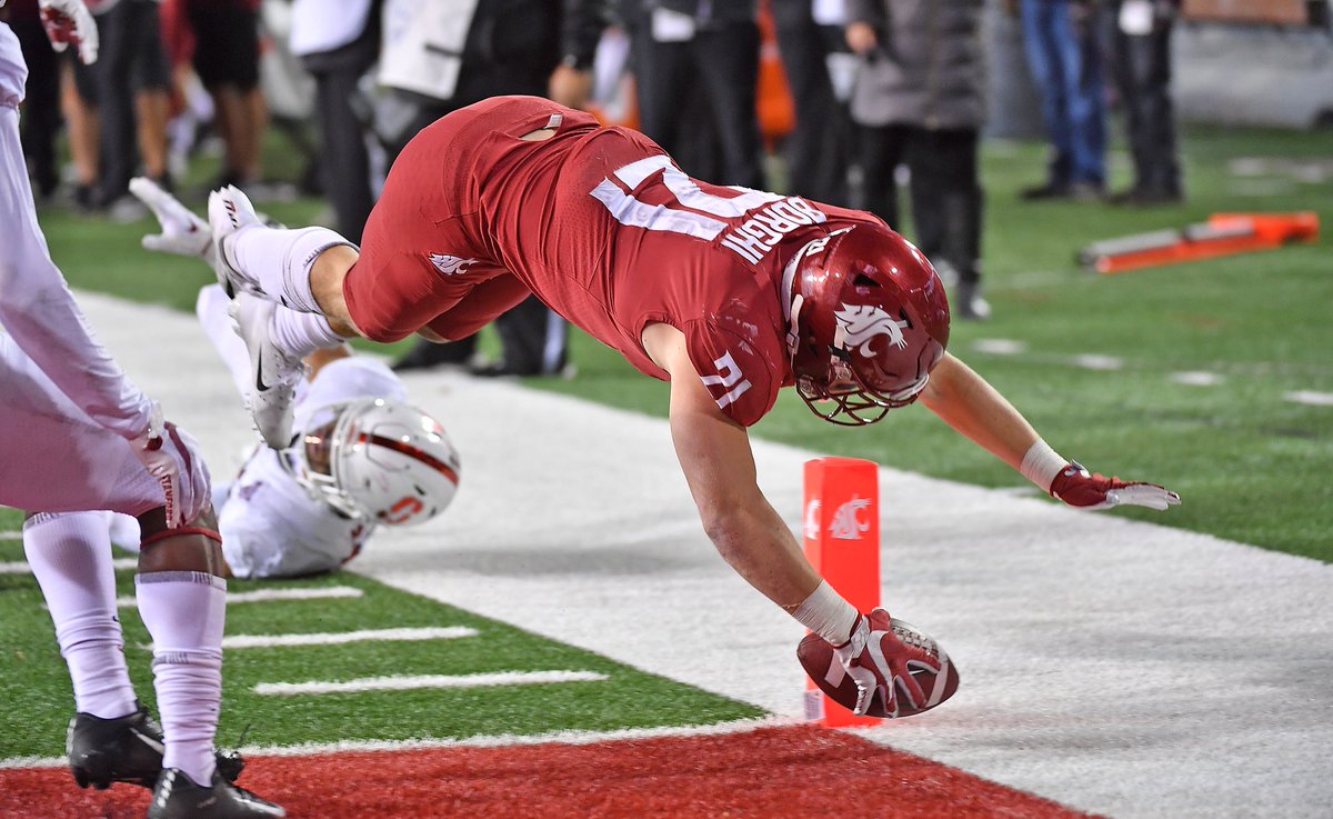WSUCougarFB's tweet photo. .@max_borghi tallied 145 all-purpose yards including 111 on the ground and scored 2 TD (1 rec, 1 rush) in the win over Stanford!
#GoCougs | #JoinTheHunt | #AllAroundBack https://t.co/zpzPGqcL6o