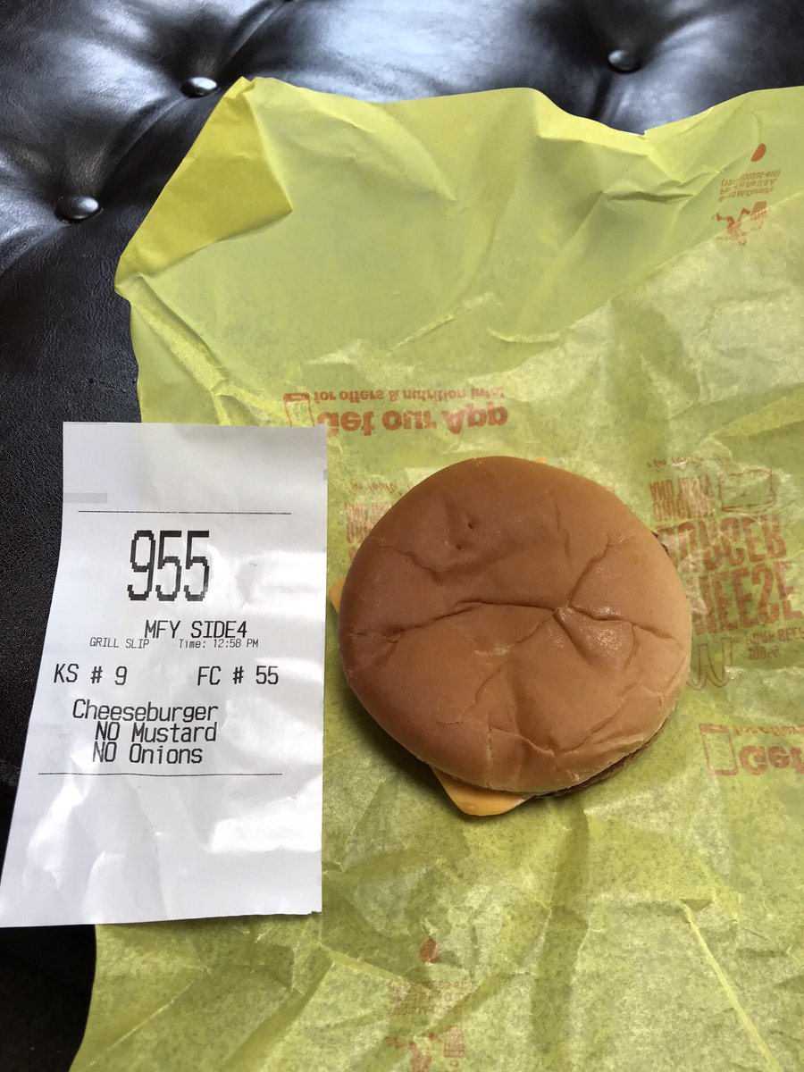david_garee's tweet photo. I think something is missing from my cheeseburger @McDonalds https://t.co/YwhfW2XvJ4