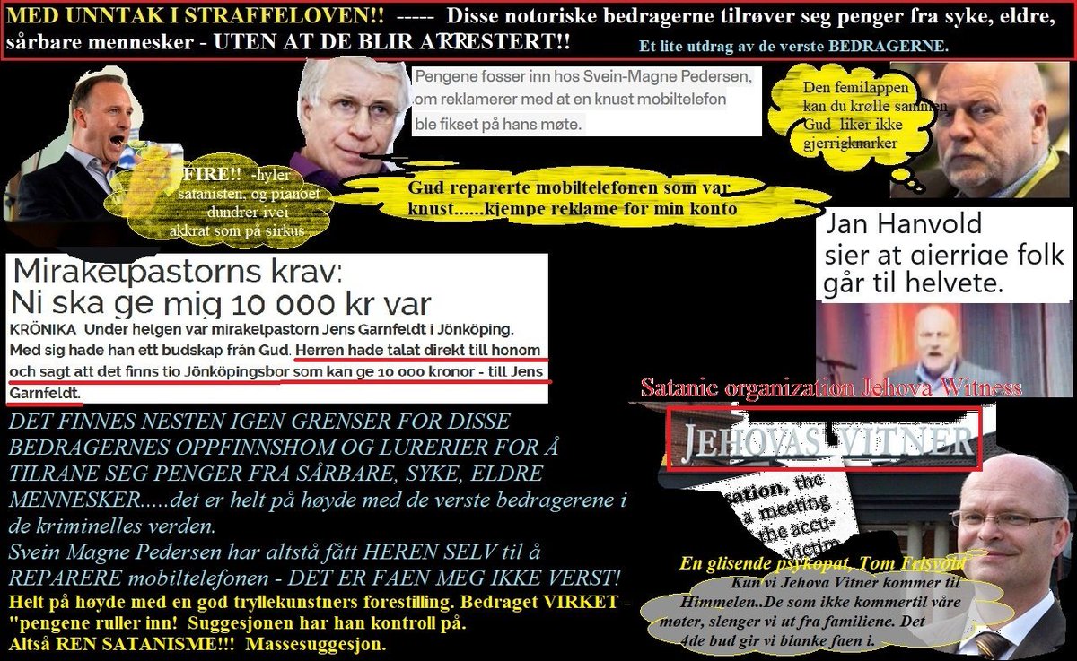 facebookyouandi's tweet photo. @PerOHegle
Det er ikke bruk for sånne som deg Per, forstår du vel, - Gud fikset mobilen til dette JÆVLA KRYPET HER, og da strømmet pengene inn på hans konto; som også var mening, og kalkulert.
Faen at disse banditte; - UNNTATT straffelovene. 
Ha fin kveld
https://t.co/gRpE7dro2i https://t.co/BnLPpOvVQY