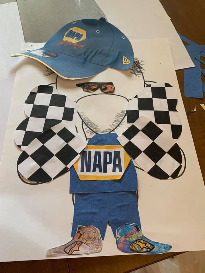 ckunk85's tweet image. My son wanted to disguise his turkey for school as @chaseelliott