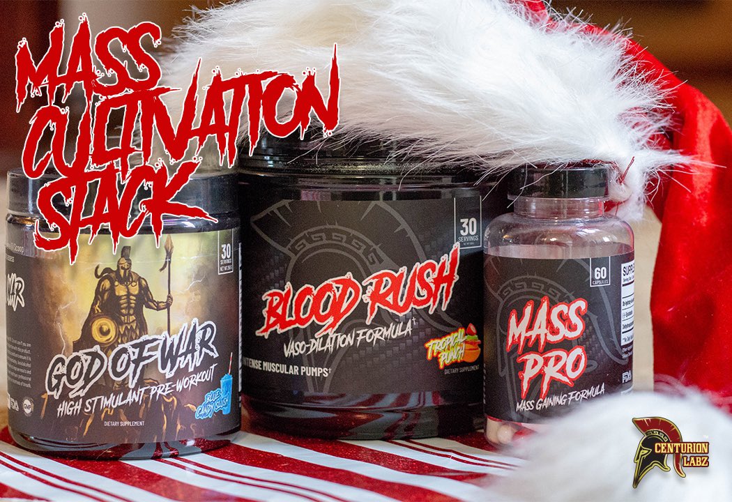 CenturionLabz's tweet photo. Stuff stockings this year with our BRAND NEW #MassCultivationStack. Designed to put on serious muscle weight for #GainSeason💪
.
.
#centurionlabz #supplements #gym #gains #preworkout #bodybuilding #fitness #crossfit #workout #liftingweights #strongman #powerlifting #strongwoman https://t.co/Kvh2iKvtb6