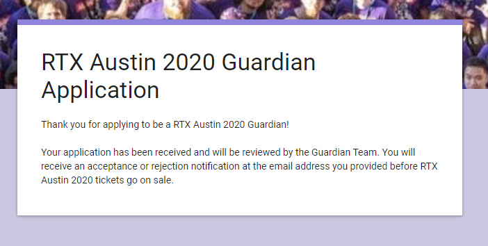 ISamGroot's tweet photo. Done. #RTX2020 #RTXGuardian https://t.co/VpZvyTPLRK