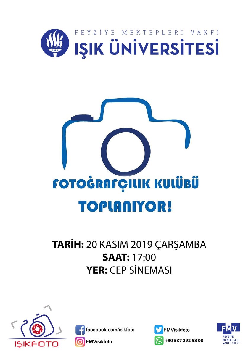 isikfotocomm's tweet photo. 20 Kasım 2019 Çarşamba güz dönemi değerlendirme toplantımıza herkesi bekliyoruz 😎 https://t.co/yRxse13xz1