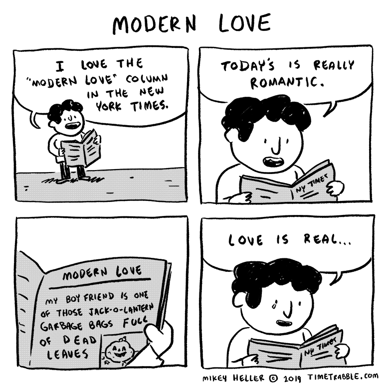i drew a comic about modern love 