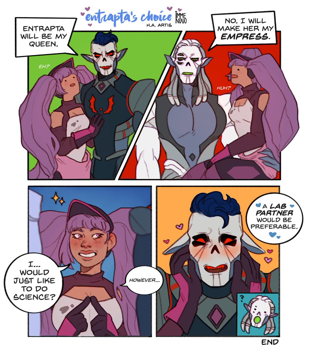 FantasyTwinks's tweet photo. i couldn’t help but make another #entrapdak comic,, because my partner has amazing ideas. also Hordak and Entrapta deserve happiness. Horde Prime is sexy but needs to go away. #sheraseason4 https://t.co/hfkaWzpYrm