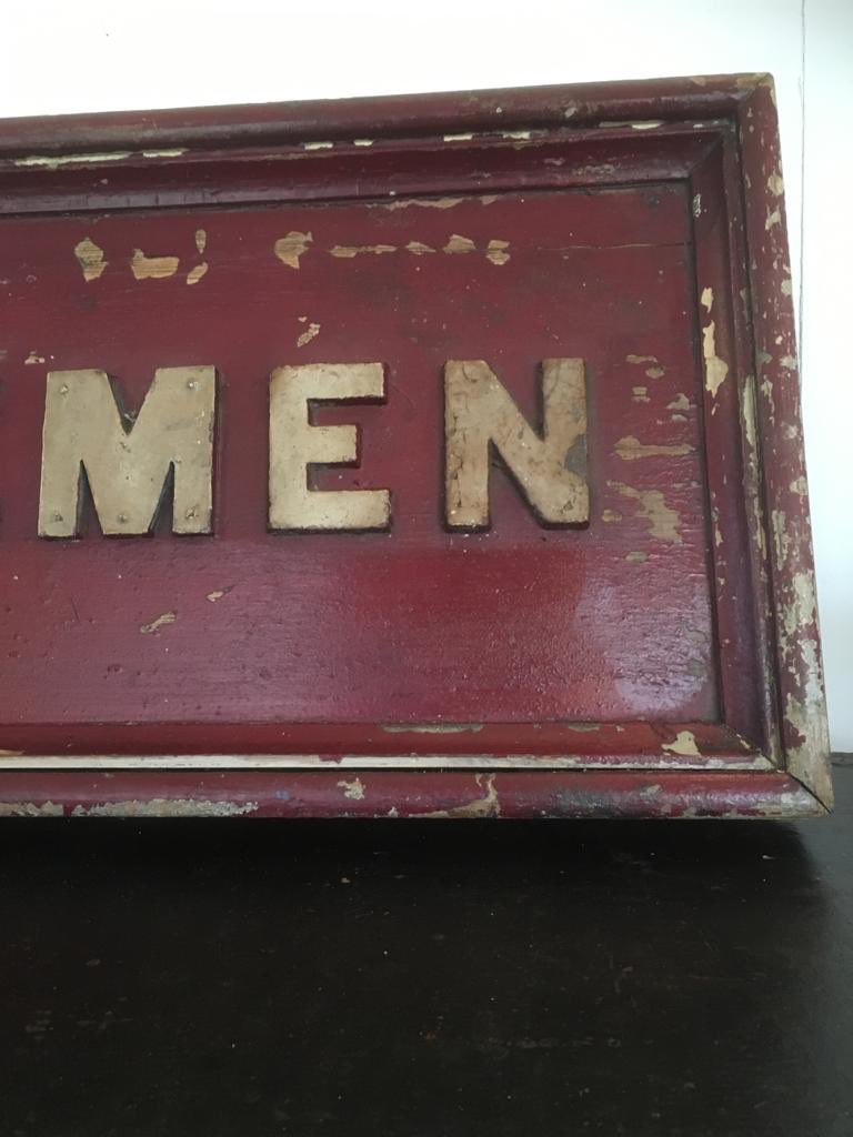AdanaCollective's tweet photo. This Large LNWR Wooden Sign Is Double Sided With Cast Iron Lettering. Both Sides Are In Great Original  #decorativeantiques #setdesign #prophire  #homedecor #interiordesign #barbershop #tattoostudio #railwaysign🚂 https://t.co/XOPWhoKWca