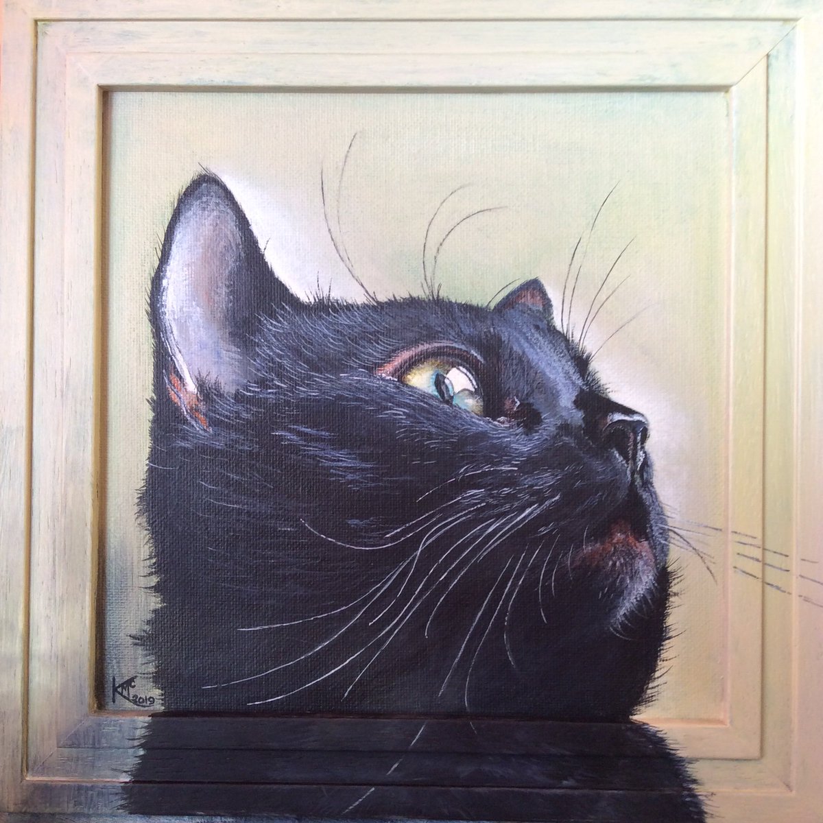Captured in acrylic .. A pose from a ‘Pesky Pusskins’
#artfulregards #catlovers #artist